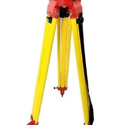 Aluminium Tripod Stand for Auto Level, Theodolite & Total Station-Survey Level Equipment Stand- Double Lock/Adjustable Height/Powder Coated Finish (Colour- Yellow/Size - Standard) image 1