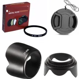 SUPERNIC Flower Lens Hood with Lens Cap 58mm Lens UV Filter Compatible with cameraLens Hood-image-39