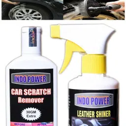 LEATHER SHINER GUN 250ml.+SCRATCH REMOVER 100gm.+All Tyre Cleaning Brush Combo-image-35
