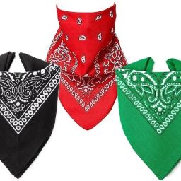 Run India Favor Scarf Headband Handkerchiefs for Unisex ["Black","Green","Red"] Handkerchief-3