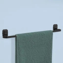 Cute Stainless Steel 304 Grade Towel Hanger/Bar/Towel Rod for Bathroom (24 inch) Black Towel Holder-image-12