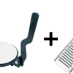 Heavy Quality Iron Puri Maker Puri Press Kitchen Press With Cheese Grater Free Roti and Khakra Maker-13