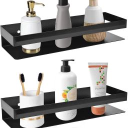 Multi-Purpose Rack Shelf Bathroom Shelf Storage Organizer Kitchen Shelf 14X5inch Iron Wall Shelf-image-97
