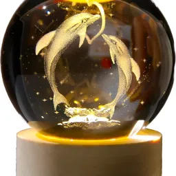 3D Night Table Study Lamp With Wooden Base & USB Cable Switch, Party Decoration Night Lamp-5