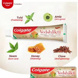 colgate Vedshakti Toothpaste, Anti-Bacterial Paste for Whole Mouth Health (Combo Pack) Toothpaste image 3