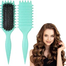 Curl Defining Brush Flexible Nylon Bristles Hair Styling-image-40