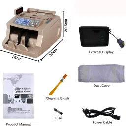 AKS AUTOMATION Golden Semi Value Note Counter with UV, MG, IR, MT Detection for Banks & Retail Note Counting Machine image 2