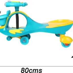 toyshoppee Magic Swing Car with Music|360 Degree Rotating Handle | for Kids with Rideons & Wagons Non Battery Operated Ride On image 5