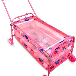 steeloart Baby Cradle For Baby With Swing buggi, mosquito net and Heavy Body Frame image 5