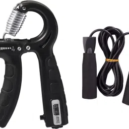 Combo of Counter Hand Gripper with Skipping Rope for Men & Women Fitness Accessory Kit Kit-image-27