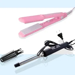 CURLEX Electric Hair Styling Tools for Women | Hair Crimper | Hair Curler Personal Care Appliance Combo-picture-26