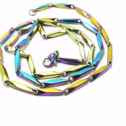 VIEN CREATION STAINLESS STEEL UNISEX STYLE MULTY CHAINS STANDARD TRENDING CHAINS HIGH QUALITY PREMIUM CHOICE CHAIN SUITABLE FOR ALL OCCASIONS Silver Plated Stainless Steel Chain-image-31