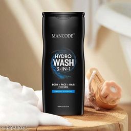 Mancode Hydro Body Wash 3 in 1 Body Wash Face Wash Hair Shampoo Energizing & Hydrating Refreshing Deep Cleansing Neem Aloe vera Vegetable Glycerin 450 ml Shower Gel for Men (Pack of 1)-image-18