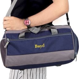 30 L Hand Duffel Bag - Navy Blue 17×10 inch Sports Gym & Small Travel Bag With Shoes Compartment - Blue, Grey - Regular Capacity-image-10