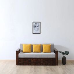 woodsworth from pepperfry Diamond Sheesham Wood Pull Out 3 Seater Sofa Cum Bed In Scratch Resistant Provincial Teak Finish-picture-28