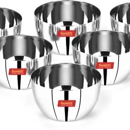Stainless Steel Dessert Bowl Heavy Gauge Stainless Steel set of 6pc, 220ML Each-image-33
