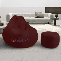 giglick 4XL 4XL Bean Bag With Relaxing Footrest Beans Filled Bean Bag Chair With Bean Filling image 2