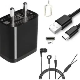Wall Charger Accessory Combo for Redmi note 7 pro, redmi note 8, redmi note 8, redmi 7, mi A2, redmi 7s with TYPE-C CABLE and adapter-image-1