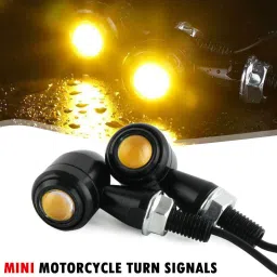 Mini Metal Jet Indicator Light Led Turn Signals Bike Indicator (Yellow) Brake Light Motorbike LED for Harley Davidson, BMW, Bajaj, KTM, Hero, Kawasaki, TVS (12 V, 15 W)-19