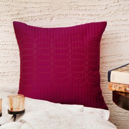 Purple Textured Polyester 16 x 16 Inches Cushion Cover by Zeba-picture-40