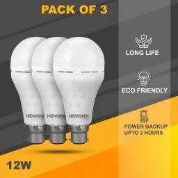 Rechargeable LED, High Brightness, 12W Power Backup for Home/Office Use 2 hrs Bulb Emergency Light-27