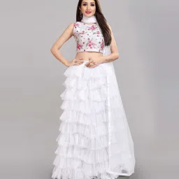 Printed Semi Stitched Lehenga Choli-image-1