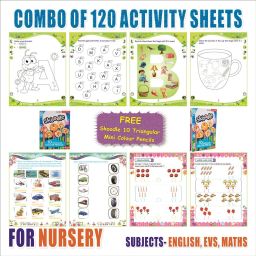 Nursery Activity Sheets (120 Pages)|Learning & Creativity|10 Mini Color Pencil-26
