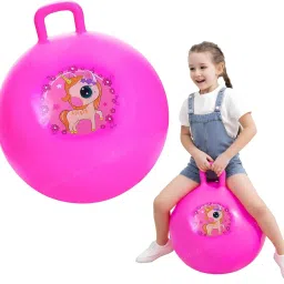 Hopper Ball Kids Exercise Ball Multi-Function Jump Ball, Bouncy Ball with Handle Inflatable Hoppers & Bouncer, Infatable Ball-45