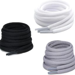 house of common Shoe Lace Black Grey White Boot sports Oval Shoelace 120CM Shoe Lace-image-97