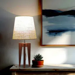 Jet Wooden Table Lamp with Jute Shade & Brown Base by Symplify-picture-24