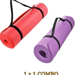 DUAL DELIGHT 2 Pc YOGA MAT COMBO Red, Purple 4 mm Yoga Mat-image-46