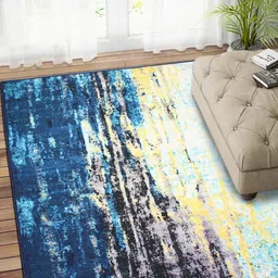 Status Multicoloured Printed Polyester Anti-Skid Vintage Persian Carpet-27