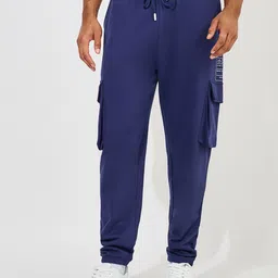 Styli Men Placement Graphic Print Oversized Cargo Joggers-picture-1
