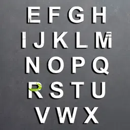 Wall1ders 26 pcs Metallic Toned Alphabet Mirror Wall Sticker-image-98