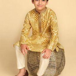 KISAH Boys Ethnic Motifs Printed Straight Kurta With Trouser-picture-18