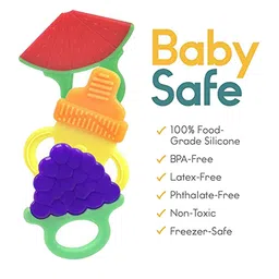 The Little Lookers Infants Purple Grapes Shaped Silicone BPA & Toxins Free Teether-15