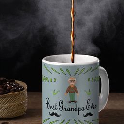 Indigifts Grey & Green Printed Ceramic Home Gift Sets-10