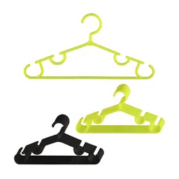 Kuber Industries 20Pcs Yellow & Black Bar Hangers-image-76