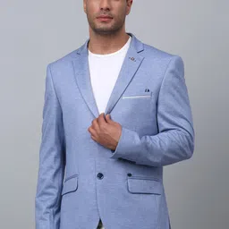 Cantabil Long Sleeves Notched Lapel Single-Breasted Casual Blazer-image-40