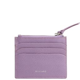 SILVIANO Unisex Textured Leather Card Holder-19