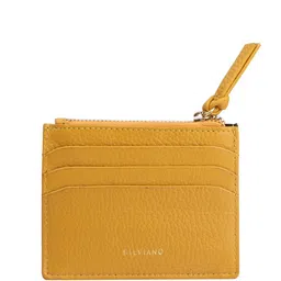 SILVIANO Unisex Textured Leather Card Holder-19
