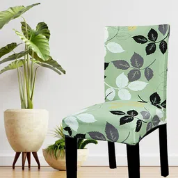 HOUSE OF QUIRK Green Printed Chair Cover-image-95