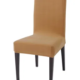 HOKIPO Camel Brown Stretchable Chair Cover-image-16