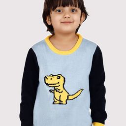 JoE Hazel Boys Graphic Printed Long Sleeves Acrylic Pullover Sweater-image-80
