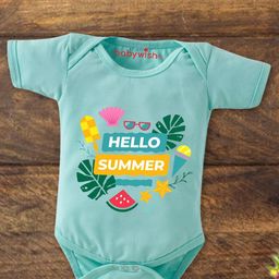 Babywish Infants Summer Printed Cotton Bodysuit-56