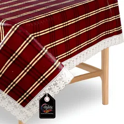Stylista Red Striped Waterproof 2-Seater Table Cover-21