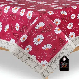 Stylista Red & White Floral Waterproof 2 Seater Square Table Cover-31