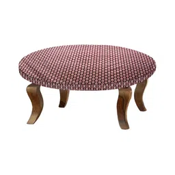 Stylista Pink & Beige Geometric Printed Waterproof Round Elasticated 2 Seater Table Cover-28