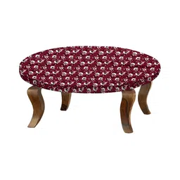 Stylista Brown & White Floral Printed Waterproof Elastic Round 2 Seater Table Cover-image-88