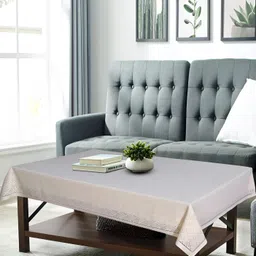 ZESTURE Cream-Coloured 4-Seater Table Cover-image-81
